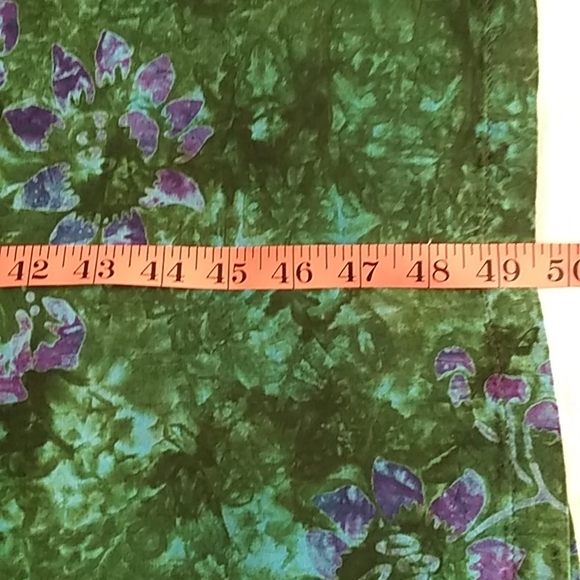 Vibrant Sleeveless Maxi Dress Green/Purple Size 3X - Picture 7 of 12